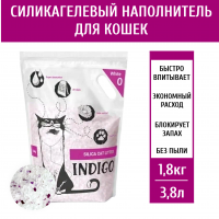 INDIGO White силикагелевый наполнитель для кошачьего туалета, белый