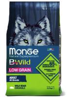 Monge Dog BWild LOW GRAIN для взрослых собак, низкозерновой, из мяса дикого кабана