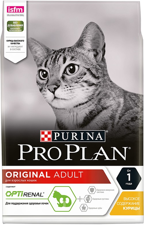 Pro Plan Adult Opti Renal для взрослых кошек, курица