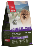 Blitz Holistic Adult Small Breeds Lamb&Salmon сухой корм для собак мелких пород, ягненок и лосось