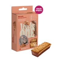 Little One лакомство Бисквиты для хомячков, крыс, мышей и песчанок с хрустящим гаммарусом 5*7г