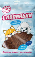 Enso Слопаньки лакомство для собак, чипсы из дикого лосося с яблоком