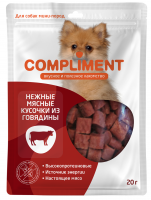 Compliment Кусочки из говядины для собак мини-пород 20гр