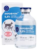 VIC Энрофлон 2,5% раствор для инъекций, 50 мл