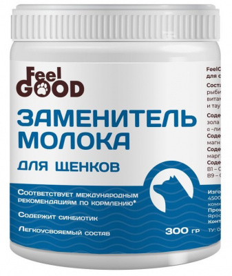 FeelGOOD Заменитель молока (молочная смесь) для щенков 300г 