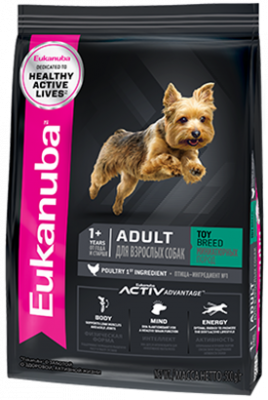 Eukanuba для взрослых собак миниатюрных пород с курицей