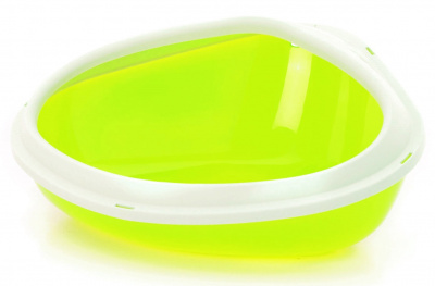 Savic Туалет для кошек и грызунов CONCHA XL угловой с бортом S0111, 51x38x22,5 см