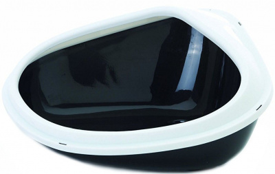 Savic Туалет для кошек и грызунов CONCHA XL угловой с бортом S0111, 51x38x22,5 см