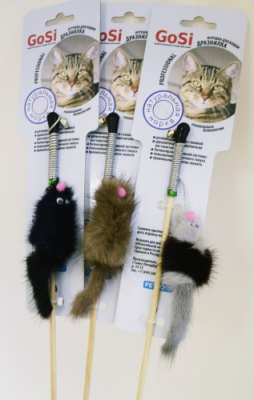 GoSi Махалка мышка на веревке, на картоне с еврослотом