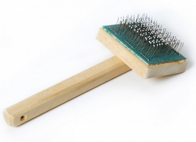 Пуходерка эконом, деревянная с каплей