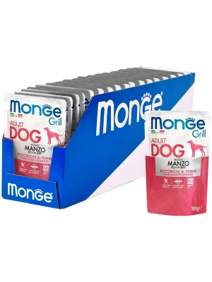 Monge Dog Grill Pouch паучи для собак, с говядиной, 100г