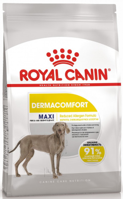 Royal Canin Maxi Dermacomfort Сухой корм для собак крупных размеров при раздражениях и зуде кожи, связанных с повышенной чувствительностью