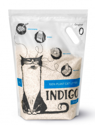 Indigo Tofu Original растительный комкующийся наполнитель без аромата