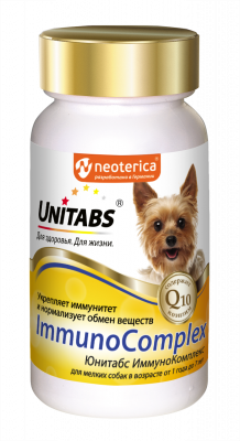 Unitabs Immuno Compiex Q10 Витаминно-минеральный комплекс для мелких собак  для иммунитета, 100 таб