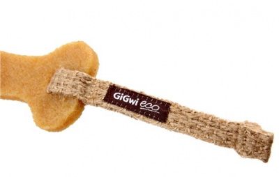 GiGwi 75317 Кость, эко резина + текстиль 11 см