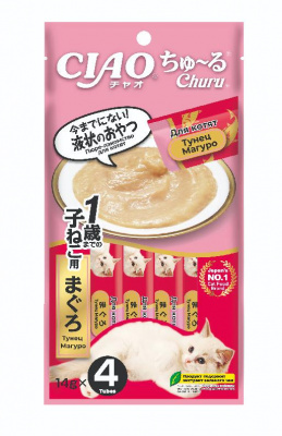 Inaba Ciao Churu пюре для котят с тунцом, 14г*4