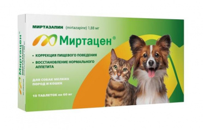 Api-San Миртацен, таблетки для собак и кошек, 1,88 мг, 10шт.