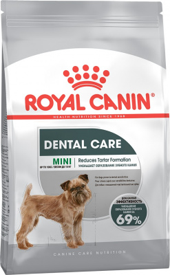 Royal Canin Mini Dental Care Сухой корм для мелких собак от 10 месяцев, предрасположенных к чувствительности зубов и десен