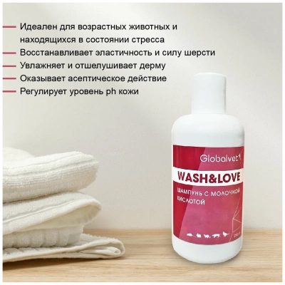Globalvet Шампунь с молочной кислотой для животных флакон 250 мл