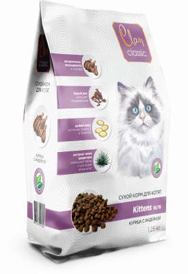 Clan Classic Kittens 36/19 Сухой корм для котят, курица с индейкой