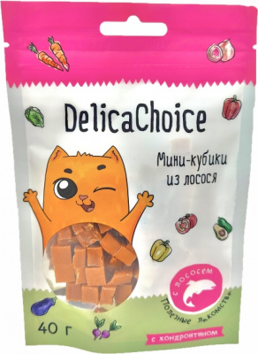 DelicaChoice Мини-кубики из лосося, 40г