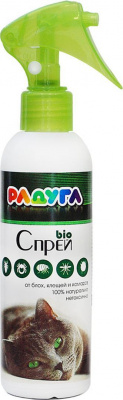 Радуга био Спрей для кошек от блох, клещей, комаров, 200 мл