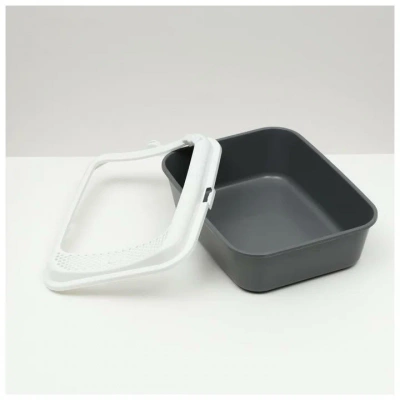 Джи Пи Ай Туалет Сима с бортом серый FIX, 30х39х13,5 см