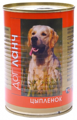 Dog Lunch консервы для собак, с цыпленком в желе