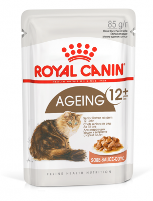 Royal Canin Ageing +12 для стареющих кошек в возрасте старше 12 лет, кусочки в соусе