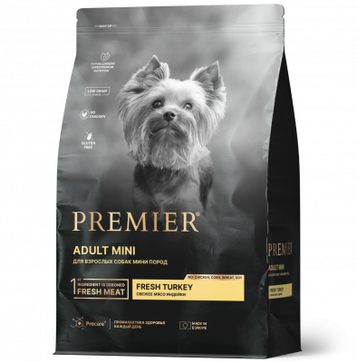 Premier Dog Turkey Adult Mini Свежее мясо индейки для собак мелких пород