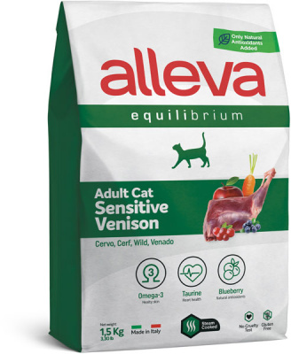 Alleva Equilibrium Sensitive Venison Сухой корм для взрослых кошек с олениной