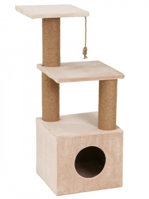 Rich Breed Когтеточка куб 4 этажа (дом, 4 лежанки), джут, 35х45х90 см