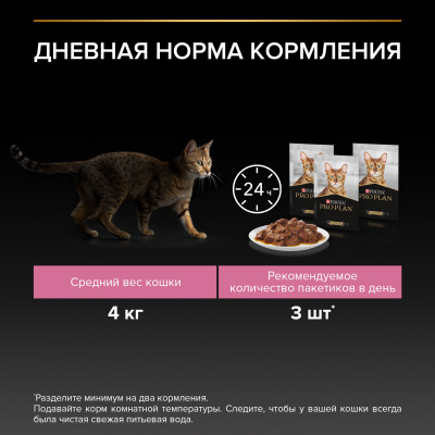 Pro Plan Nutrisavour Delicate для кошек с чувствительным пищеварением, ягненок в соусе 85гр