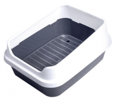 Джи Пи Ай Туалет сима люкс с сеткой и бортом, серый, 39х30х19 см