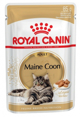 Royal Canin Maine Coon для породы Мэйн Кун, кусочки в соусе