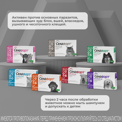 KRKA Селафорт для кошек 6% 1мл (60мг для кошек 7.6-10.0 кг)