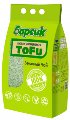 Барсик Tofu Наполнитель зелёный чай