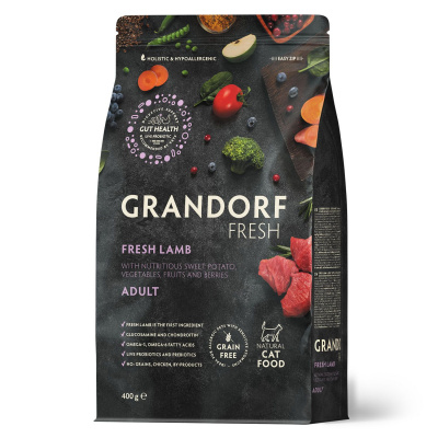 Grandorf Fresh Cat Adult Lamb&Sweet Potato Сухой корм для взрослых кошек, ягненок с бататом