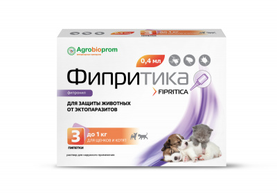Pchelodar Фипритика капли для котят и щенков до 1 кг, 3 шт