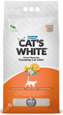Cat's White Orange наполнитель комкующийся с ароматом апельсина