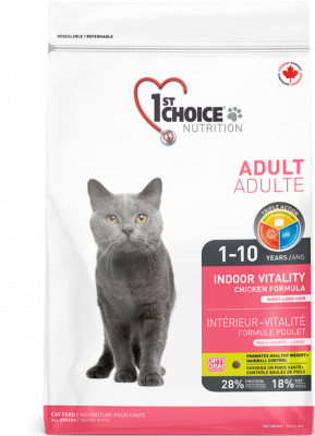 Уценка: 1st Choice корм для кошек Indoor Vitality, курица (Срок до 01.06.2024)