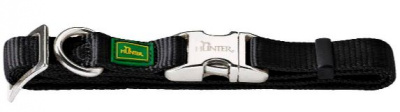 Hunter alu-strong ошейник для собак нейлон с металлической застежкой, черный