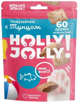 Holly Jolly! Лакомство для кошек подушечки с тунцом 60г