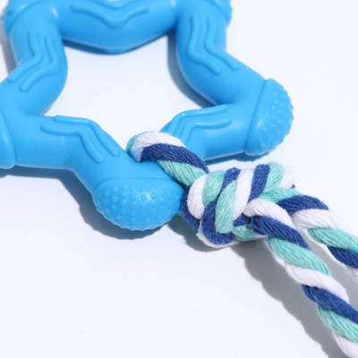 Игрушка термопластичная звезда с канатом 19 см