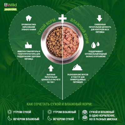 Monge Cat BWild GRAIN FREE паучи из мяса буйвола с овощами для кошек крупных пород, 85 г.