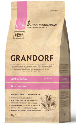 Grandorf Cat Lamb & Turkey Kitten Сухой корм для котят, ягненок с индейкой