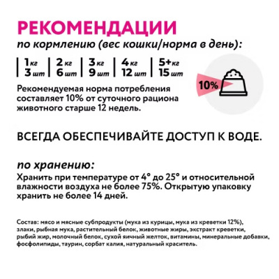 Holly Jolly! Лакомство для кошек подушечки с креветкой 60г