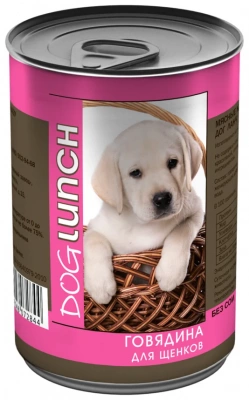 Dog Lunch консервы для щенков, говядина 410гр