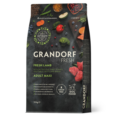 Grandorf Fresh Dog Adult Maxi Lamb&Sweet Potato Сухой корм для взрослых собак крупных пород, свежее мясо ягненка с бататом