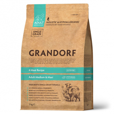 Grandorf Dog 4 Meat Medium & Maxi Breeds 4 мяса для средних и крупных пород
